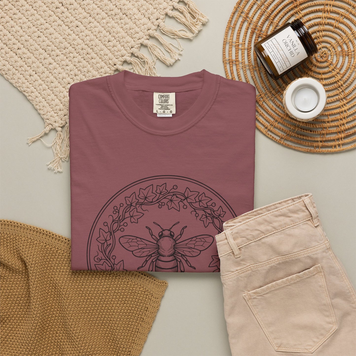 Bee Mandala T-Shirt — Floral Honeybee Graphic Tee