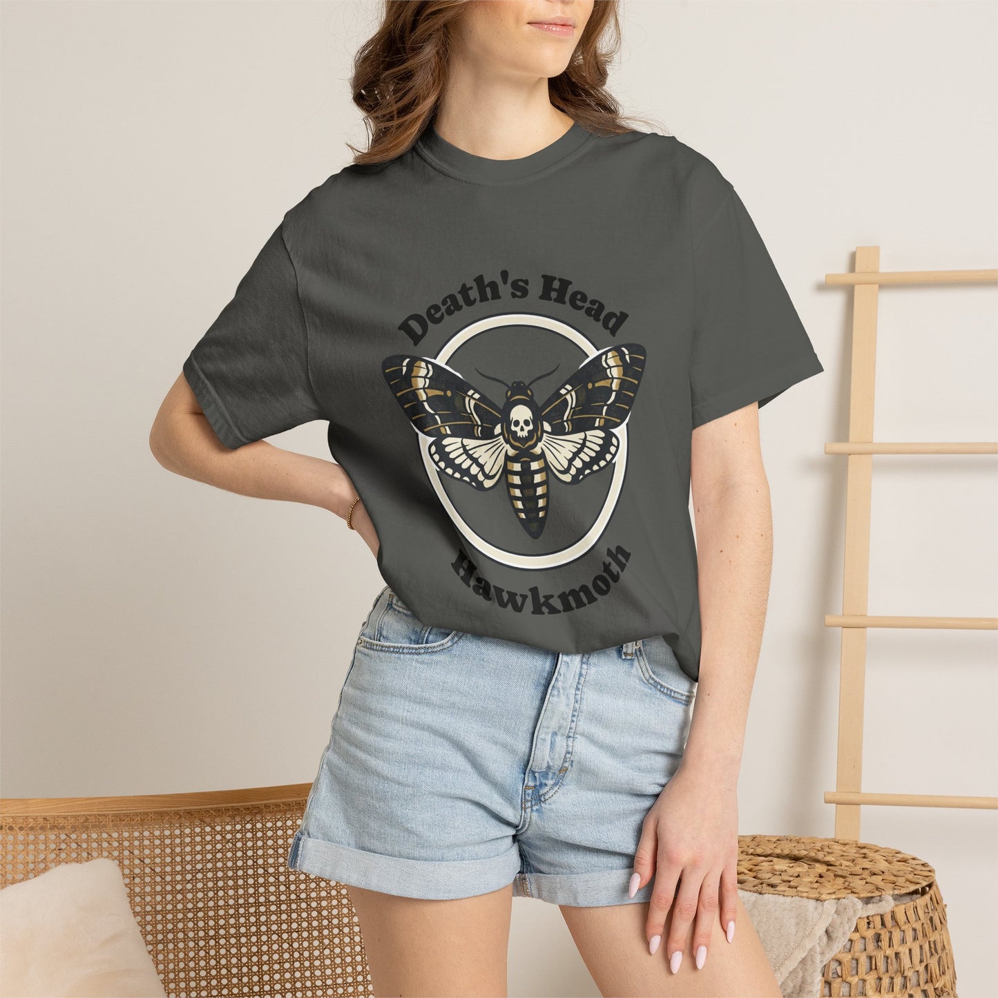 Death's Head Hawkmoth T-Shirt — Vintage Gothic Moth Graphic Tee