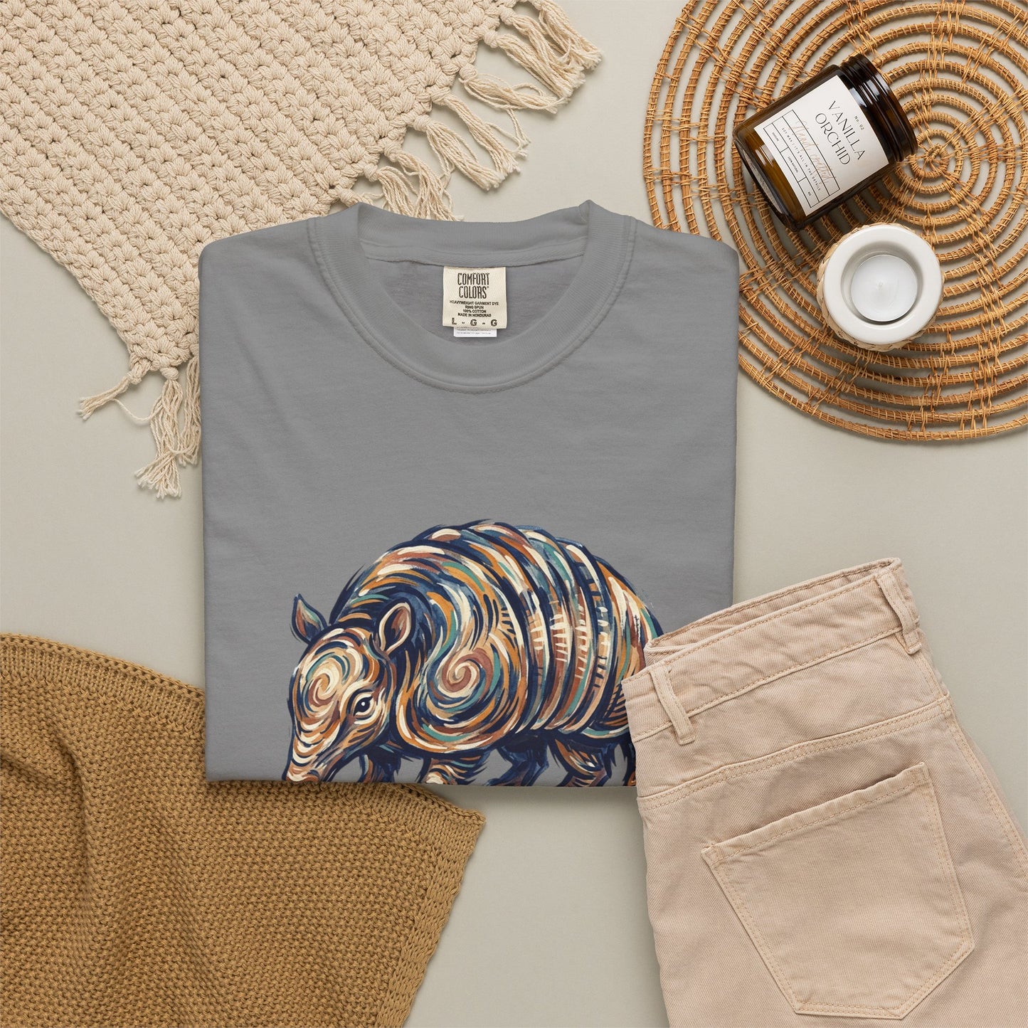 Wander Armadillo T-Shirt — Vintage Animal Graphic Tee for Nature Lovers