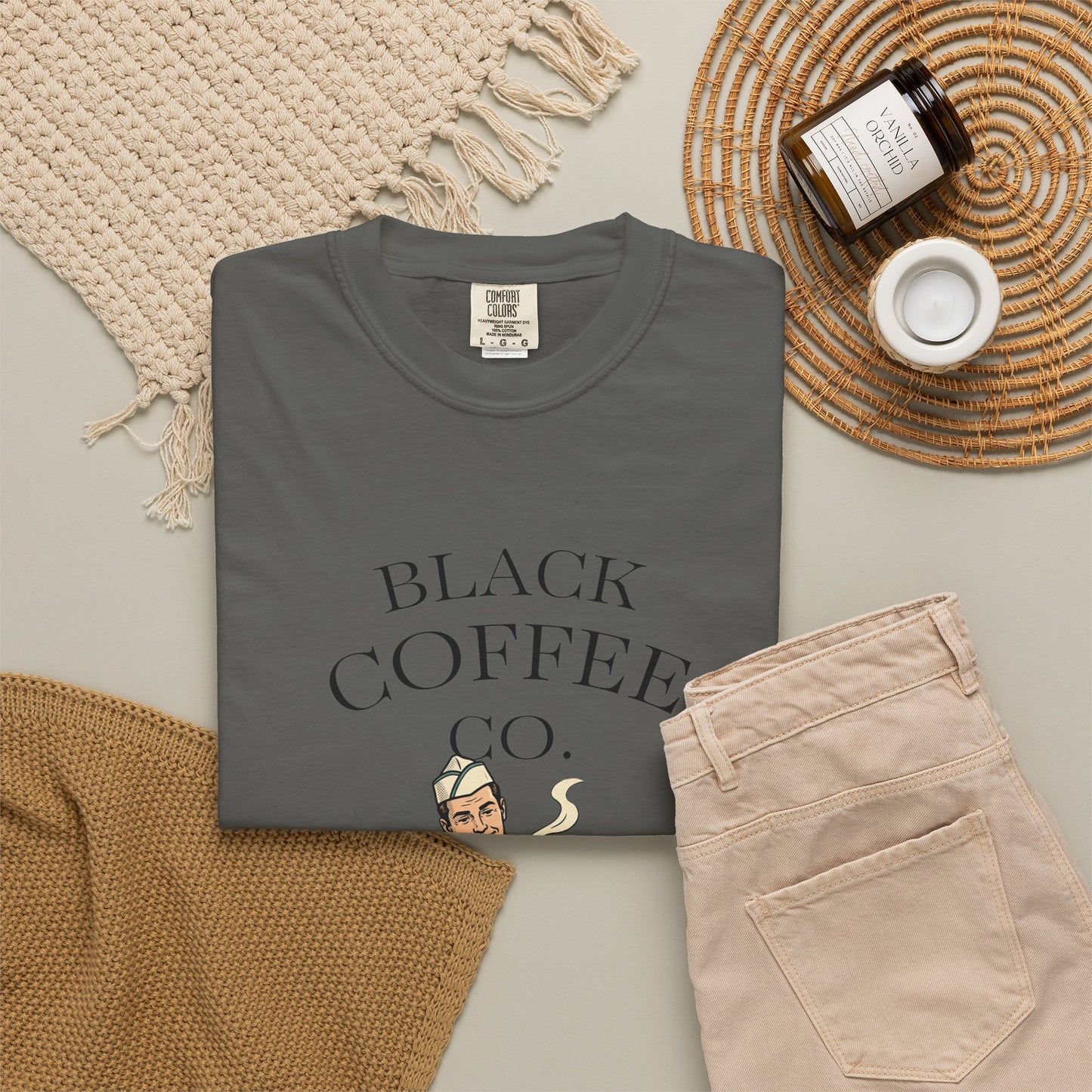 Black Coffee Co. T-Shirt — Vintage Barista Cafe Graphic Tee
