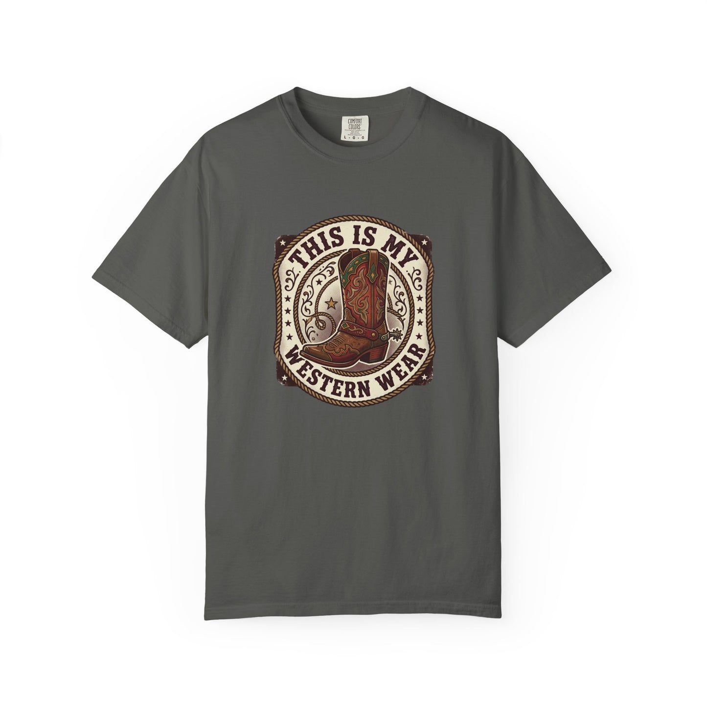 Western Boots Graphic T-Shirt — "This Is My Western Wear" Cowboy Tee