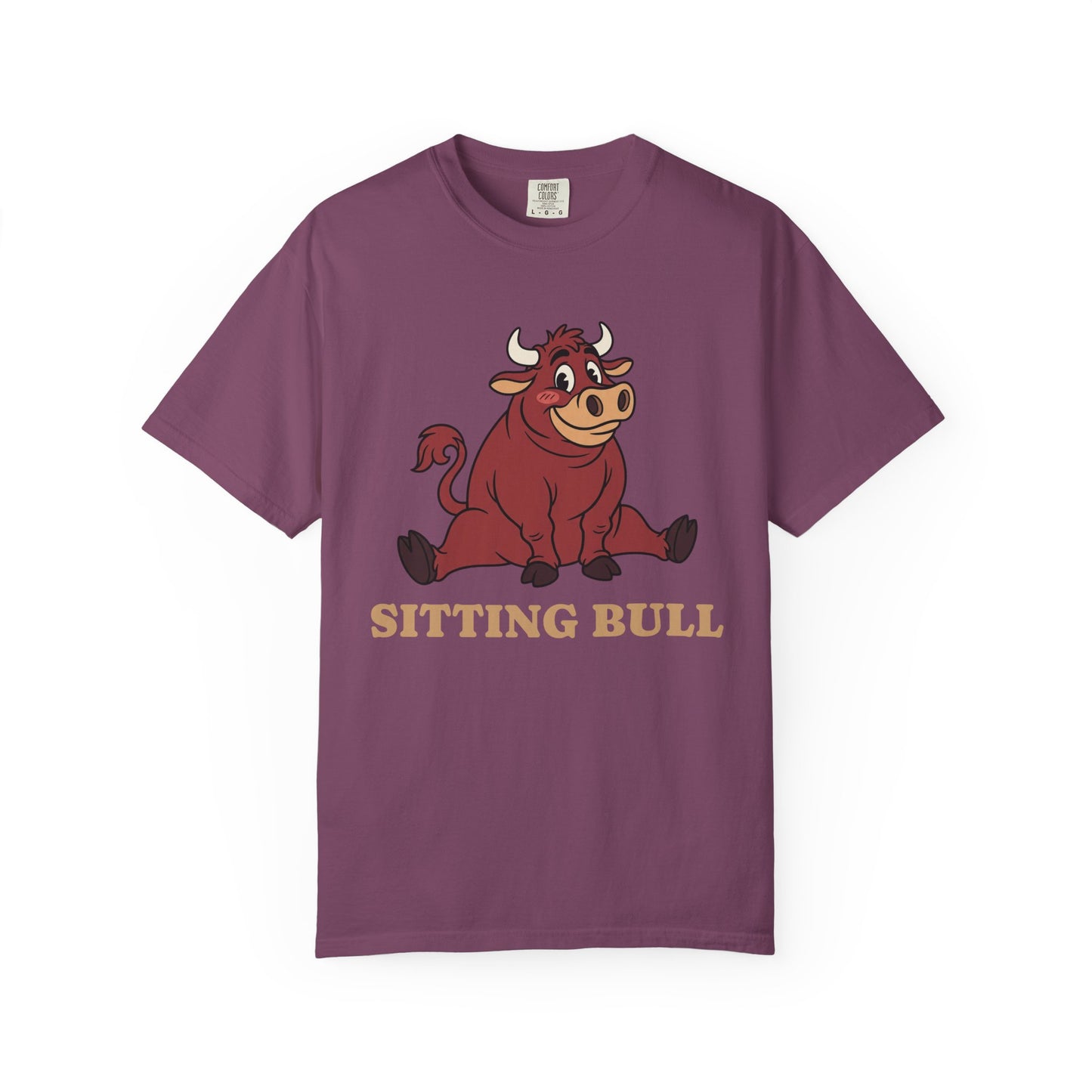 Sitting Bull Cartoon T-Shirt — Cute Sitting Bull Graphic Tee