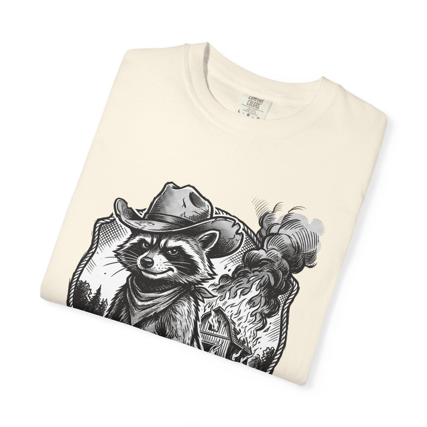 Raccoon Cowboy T‑Shirt — Vintage Western Forest Graphic Tee