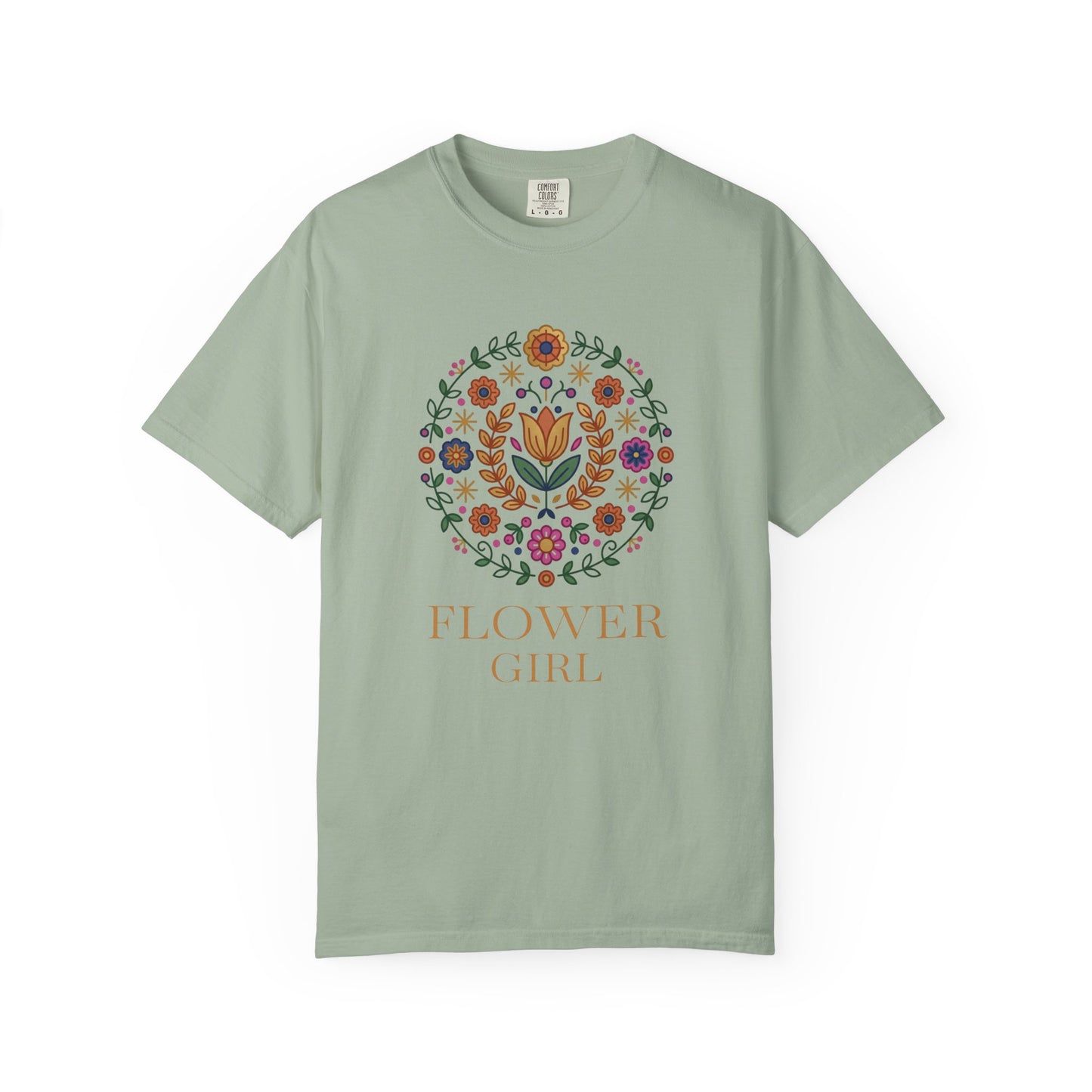 For Flower Lovers T-Shirt — Floral Wreath Nordic Folkart