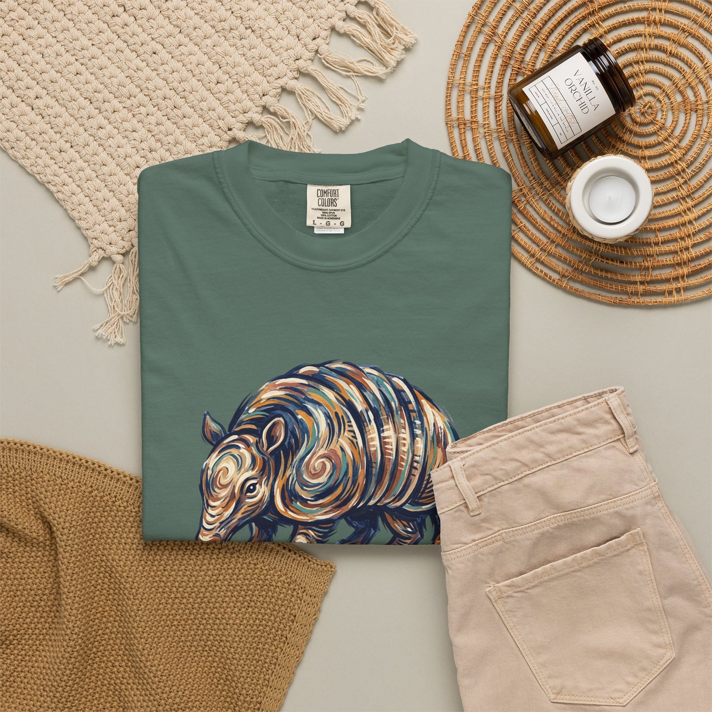 Wander Armadillo T-Shirt — Vintage Animal Graphic Tee for Nature Lovers