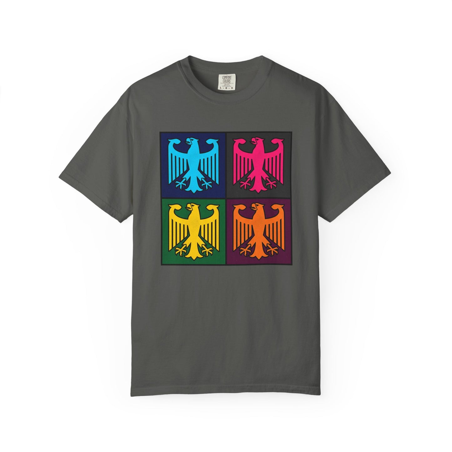 Pop Art Eagle T-Shirt — Colorful Quad Eagle Tee