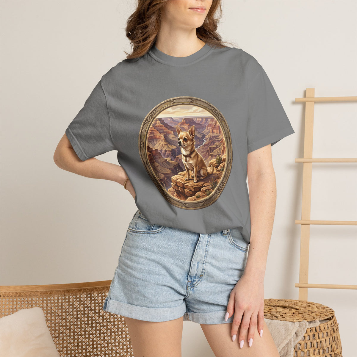 Desert Corgi Scenic T-Shirt — Corgi at the Canyon Graphic Tee