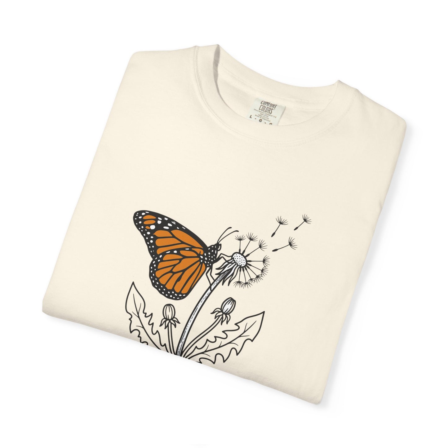 Butterfly & Dandelion T-Shirt — Monarch Nature Graphic Tee