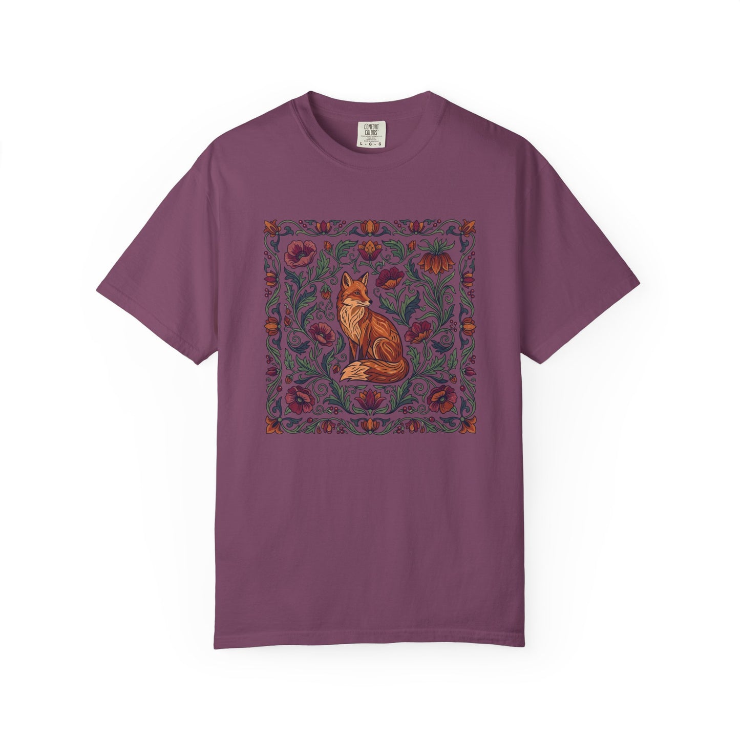 Fox Floral T-Shirt — Vintage Botanical Fox Graphic Tee