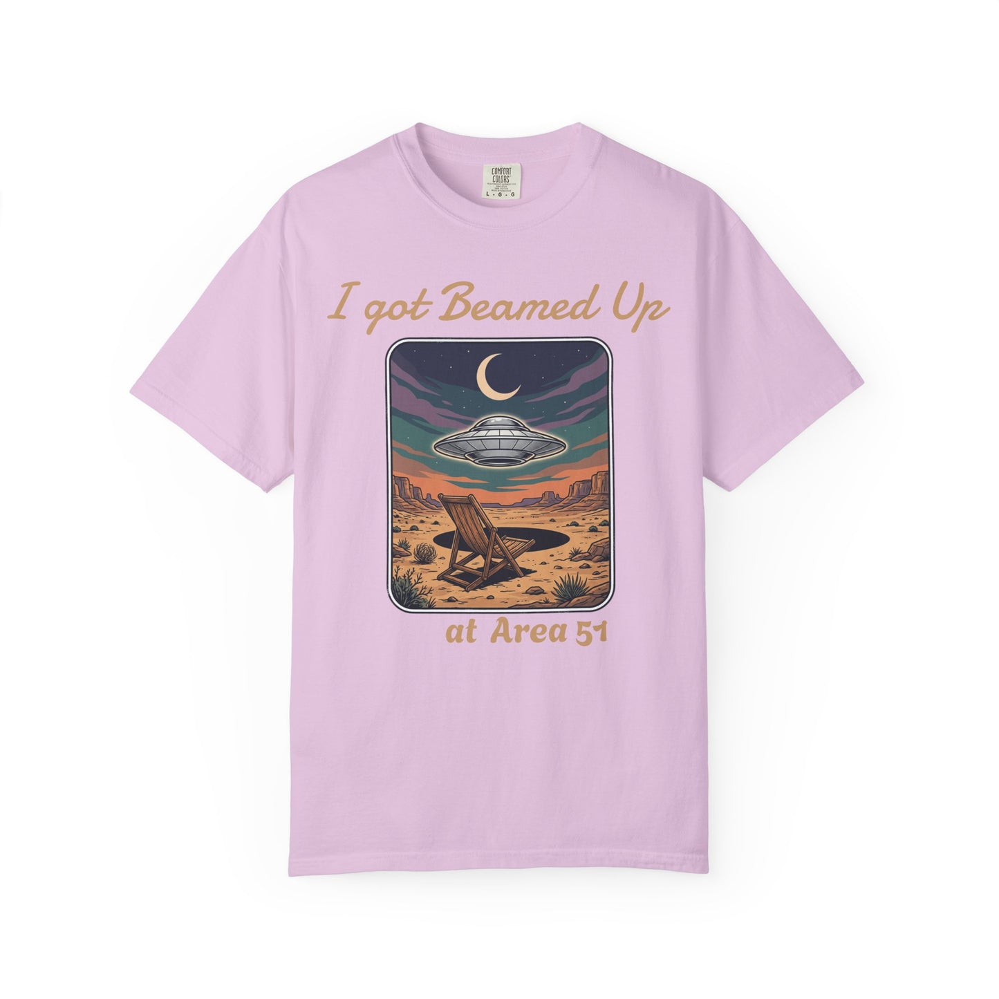 Area 51 UFO T-Shirt — "I Got Beamed Up at Area 51" Vintage Alien Graphic Tee