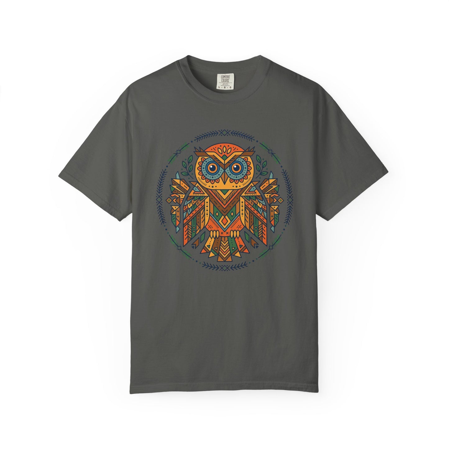 Boho Tribal Owl T-Shirt — Geometric Owl Graphic Tee