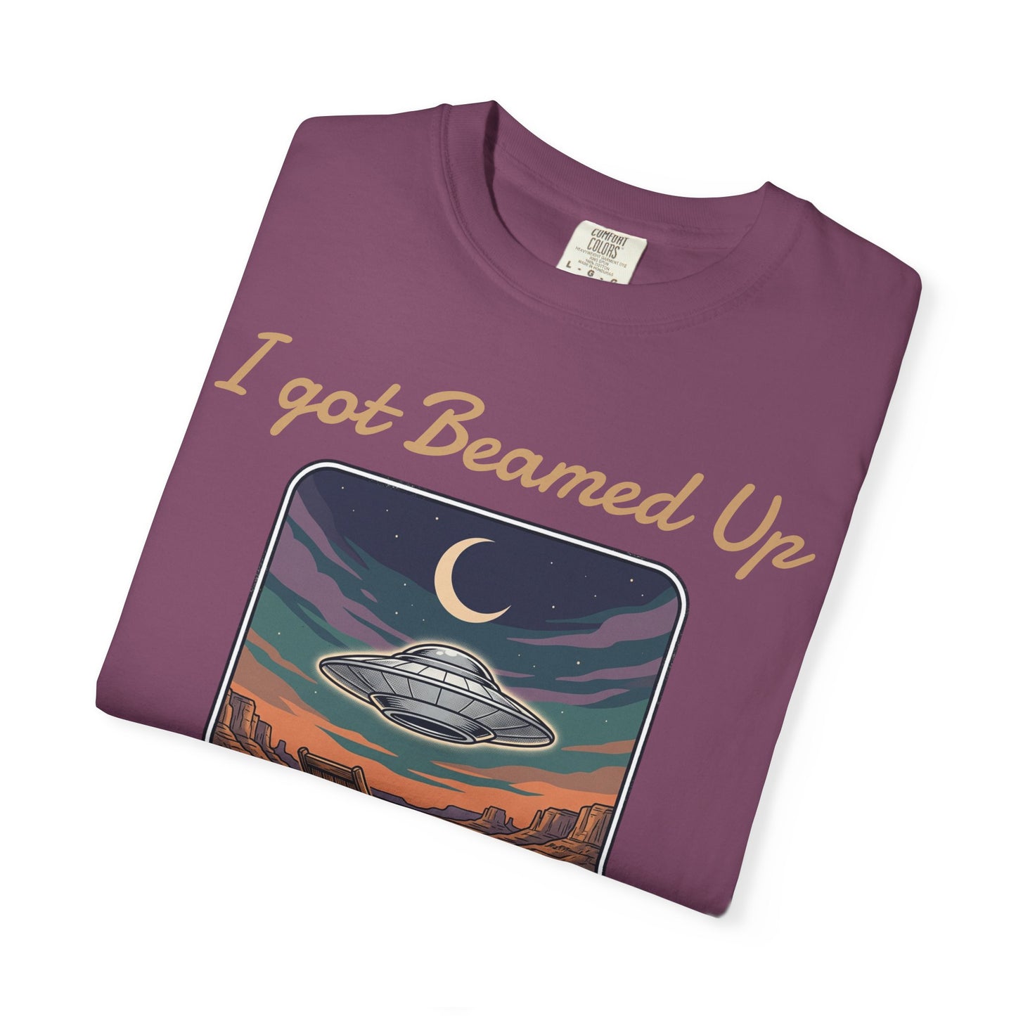 Area 51 UFO T-Shirt — "I Got Beamed Up at Area 51" Vintage Alien Graphic Tee