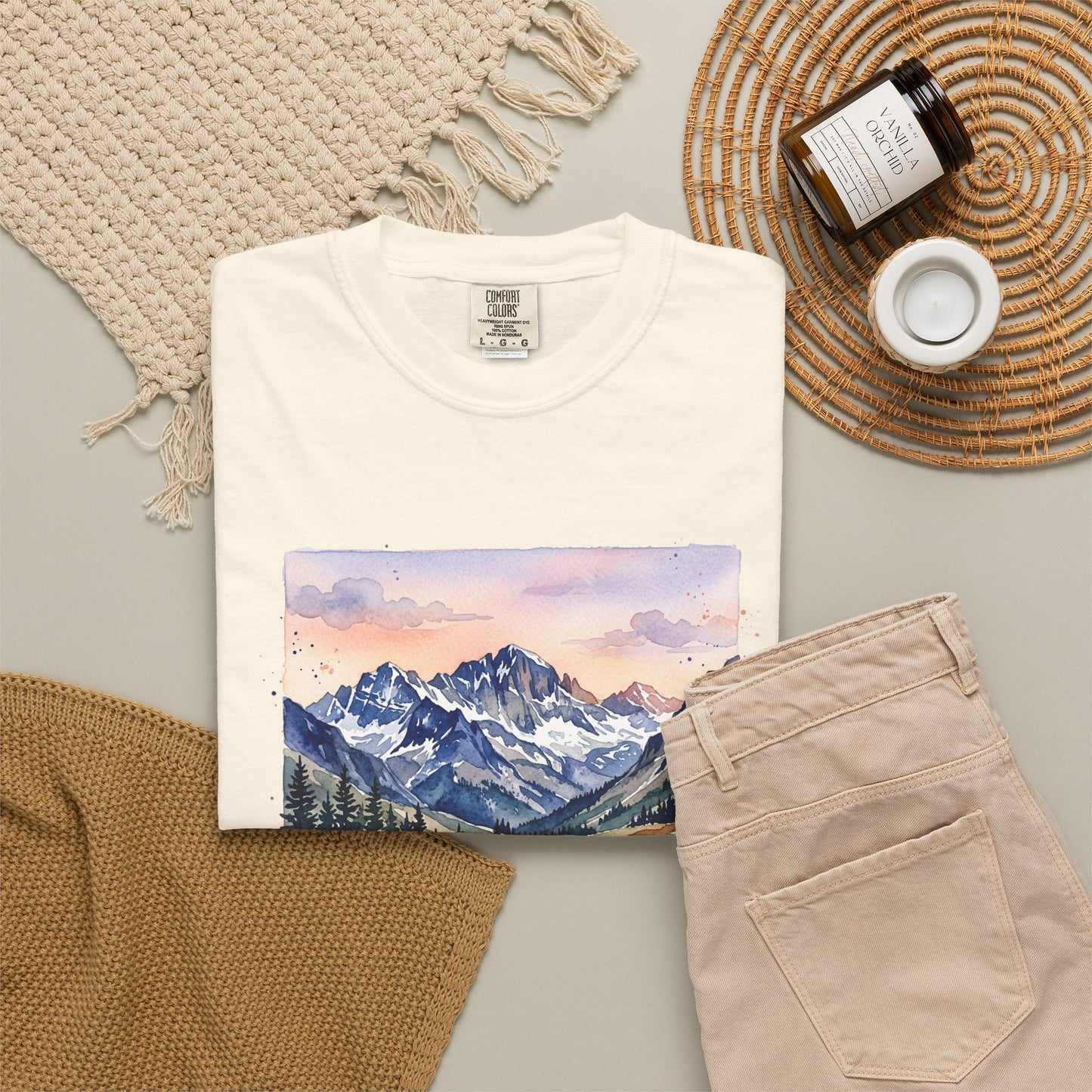 Rocky Mountains Watercolor T-Shirt