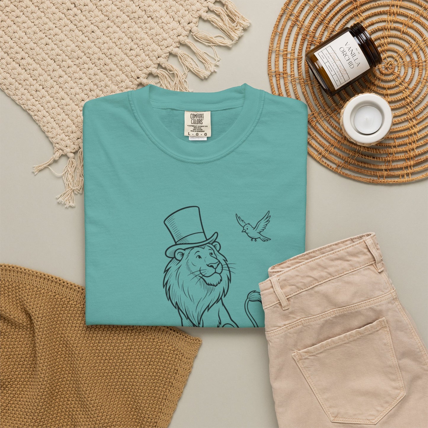Dandy Lion T-Shirt — Vintage Top Hat Lion Graphic Tee