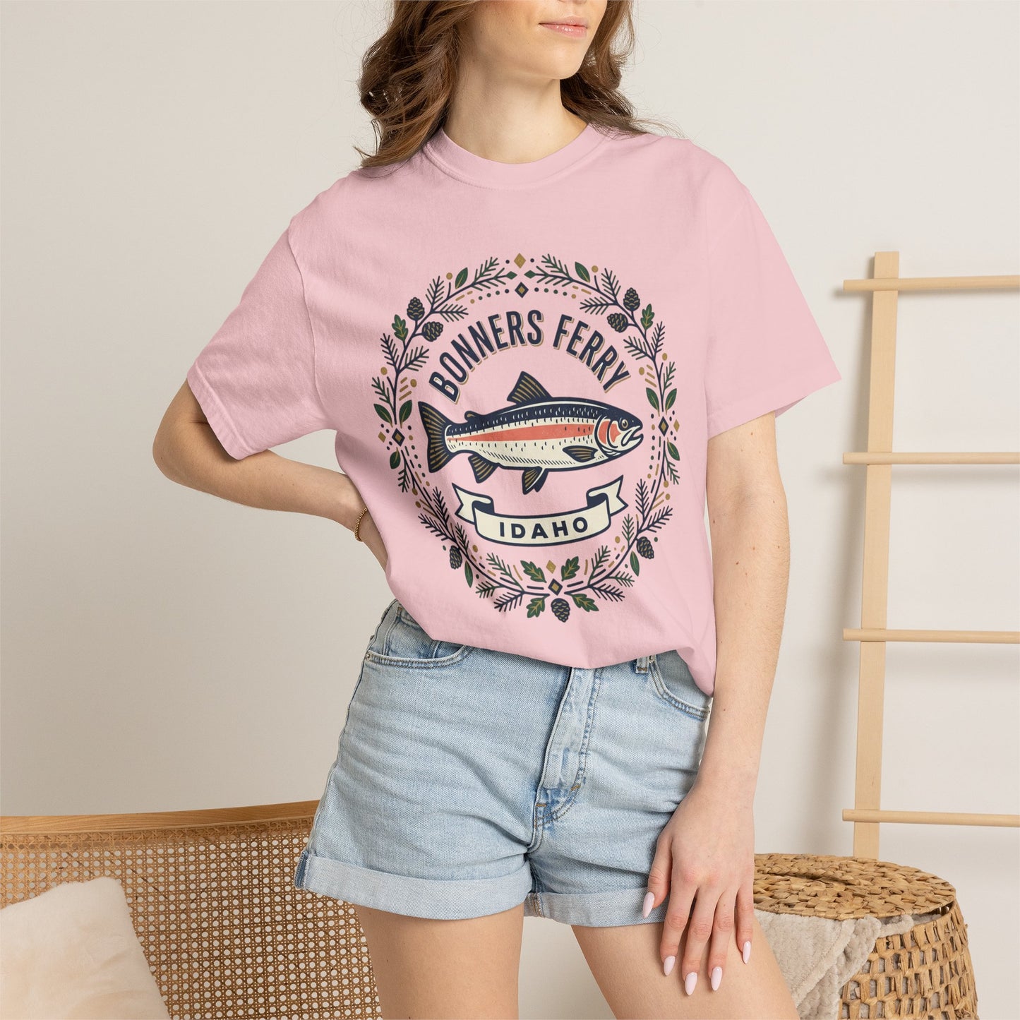 Idaho Bonners Ferry Trout T-Shirt — Vintage Fishing Graphic