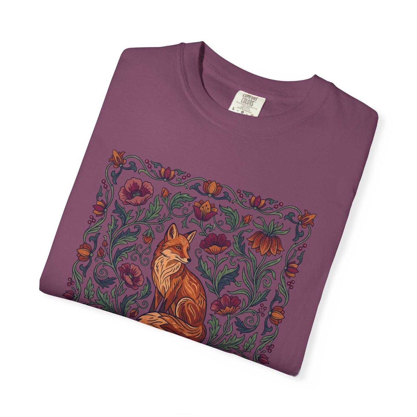 Fox Floral T-Shirt — Vintage Botanical Fox Graphic Tee