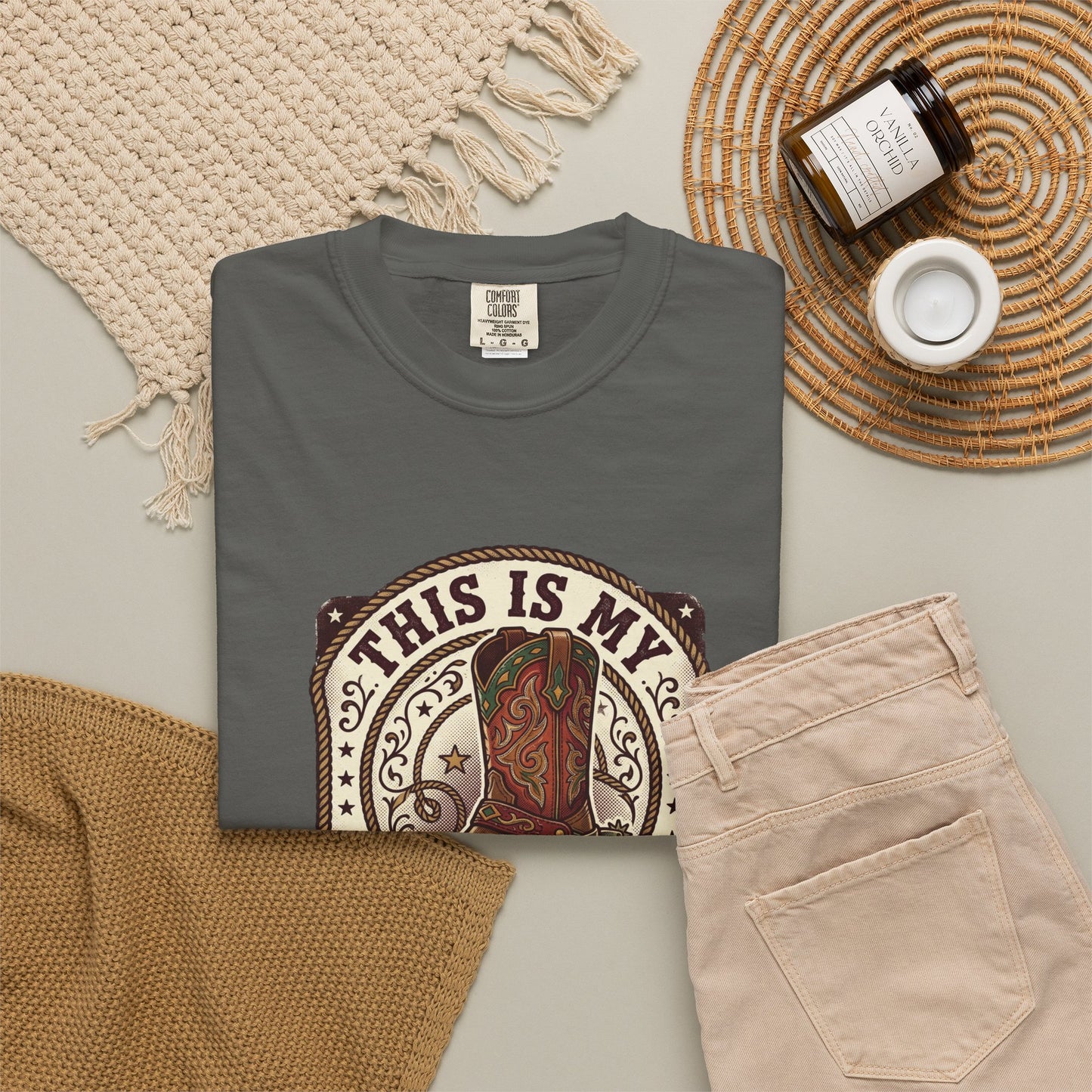 Western Boots Graphic T-Shirt — "This Is My Western Wear" Cowboy Tee