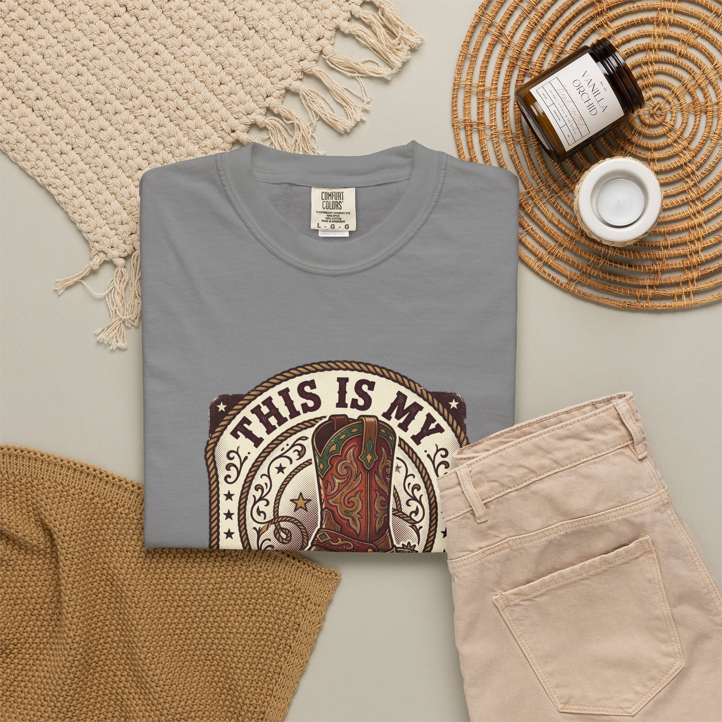 Western Boots Graphic T-Shirt — "This Is My Western Wear" Cowboy Tee
