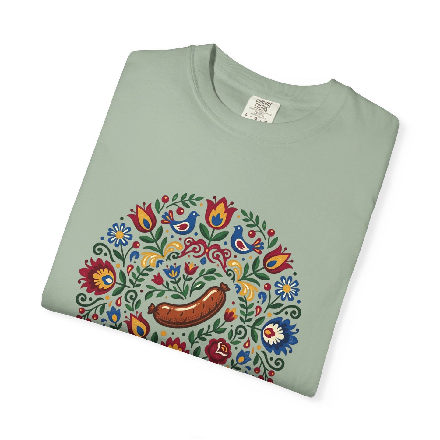 Small Town USA Chicopee MA Folk Art Polish Sausage T-Shirt