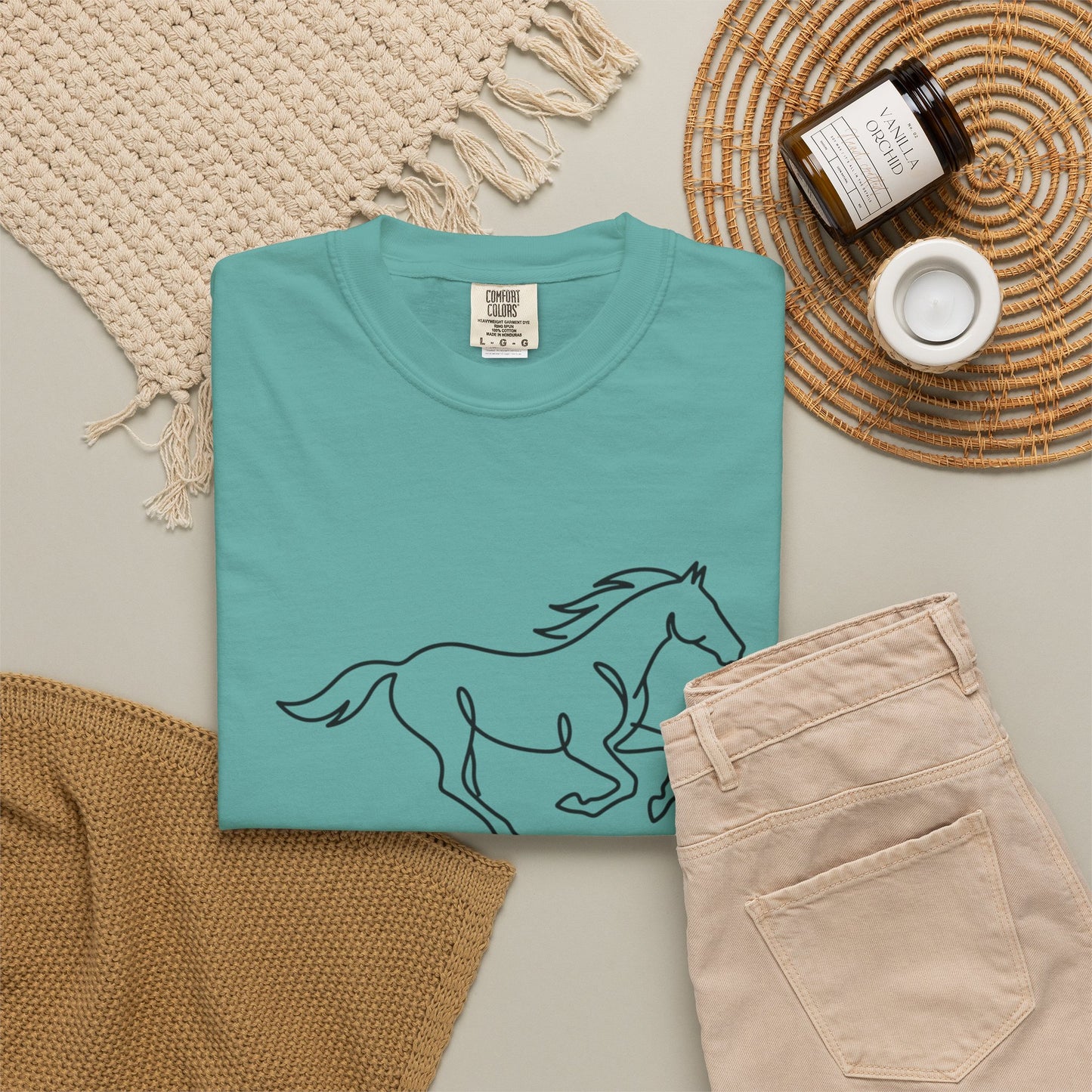 Running Horse Outline T-Shirt