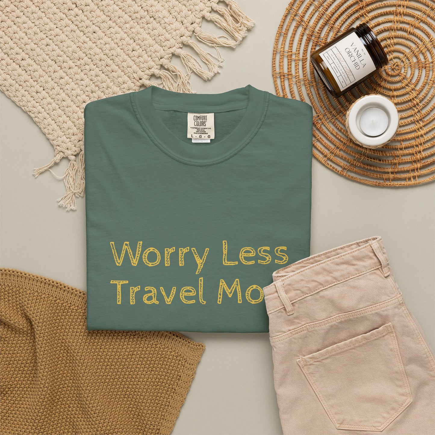 Worry Less Travel More T‑Shirt — Relaxed Travel Tee for Adventurers