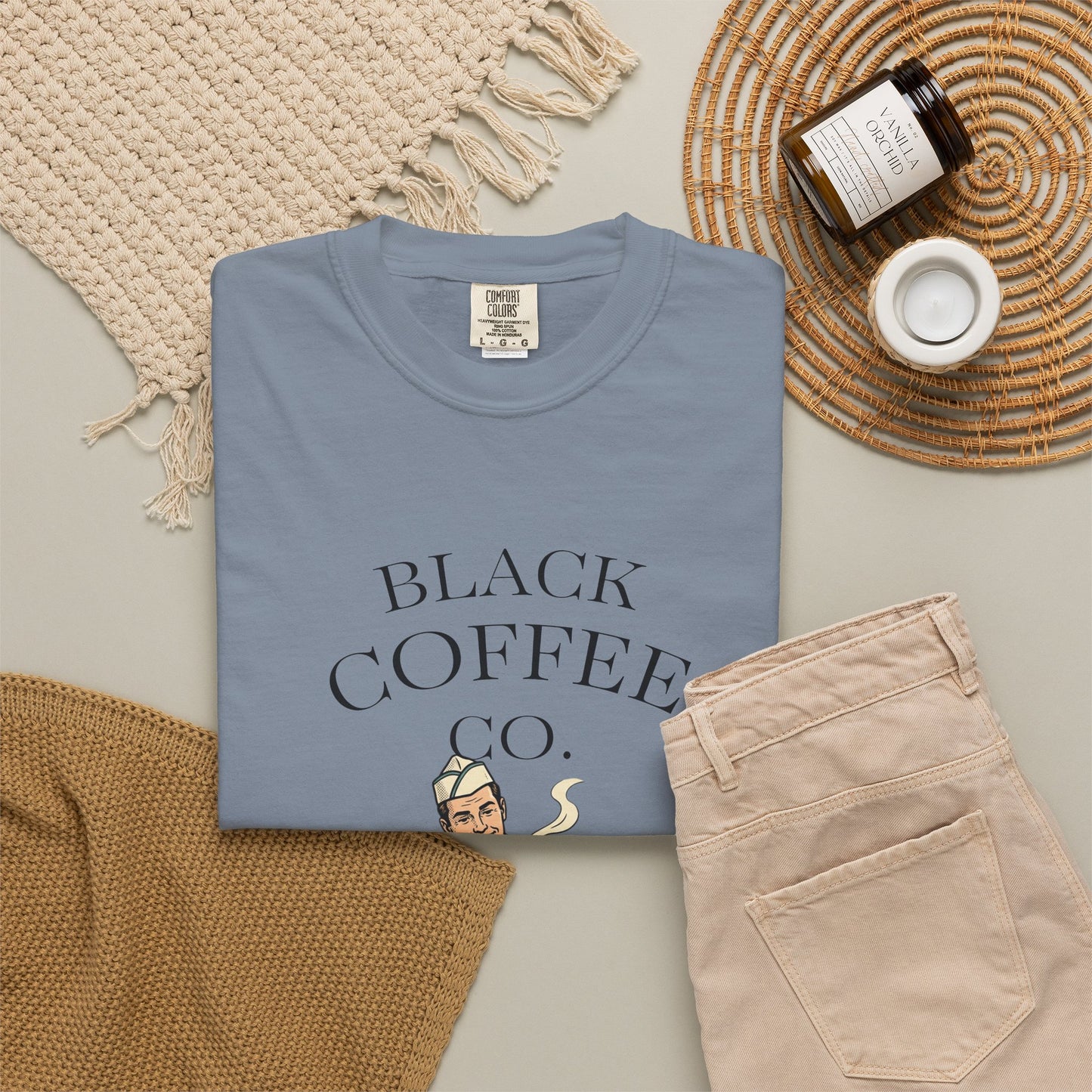 Black Coffee Co. T-Shirt — Vintage Barista Cafe Graphic Tee
