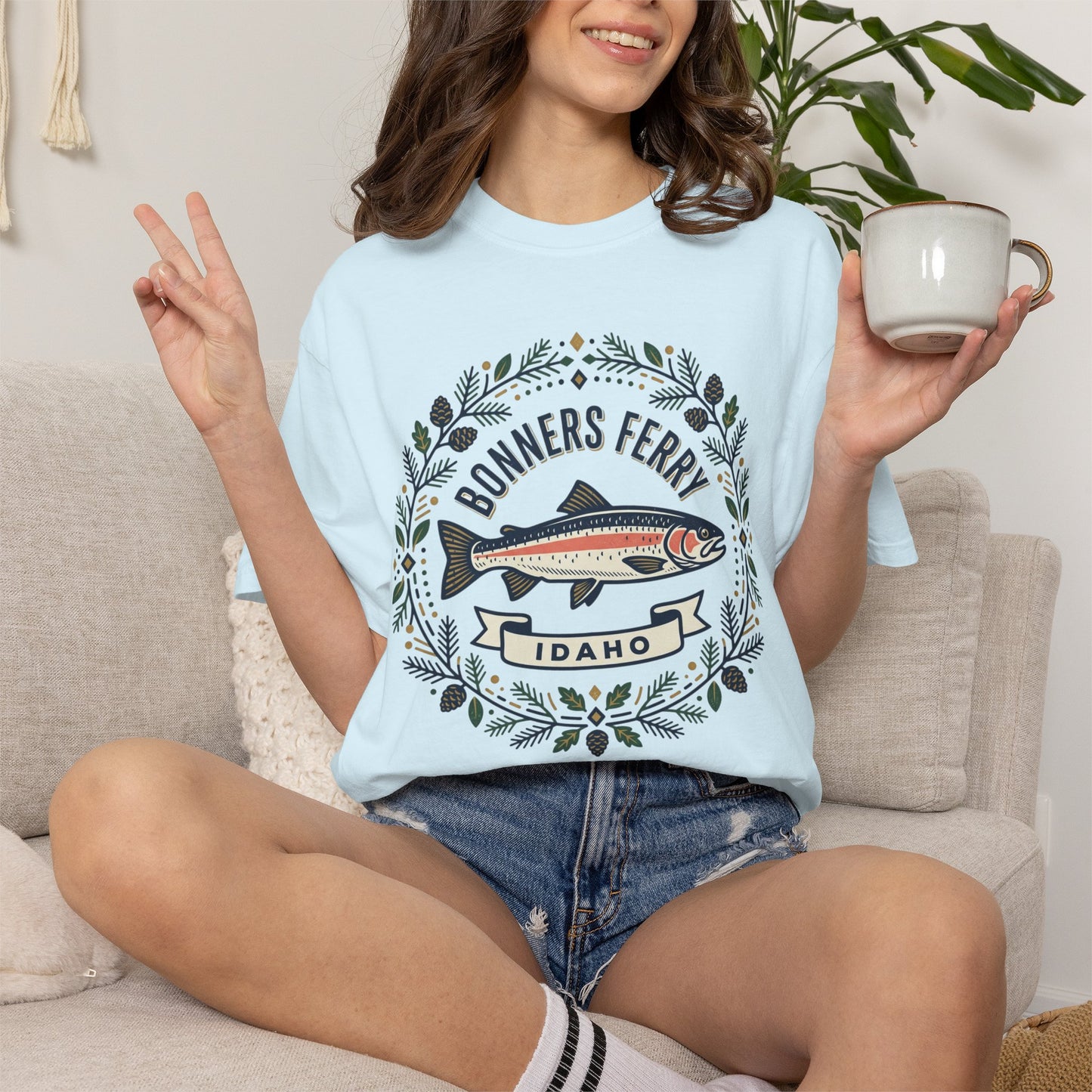 Idaho Bonners Ferry Trout T-Shirt — Vintage Fishing Graphic