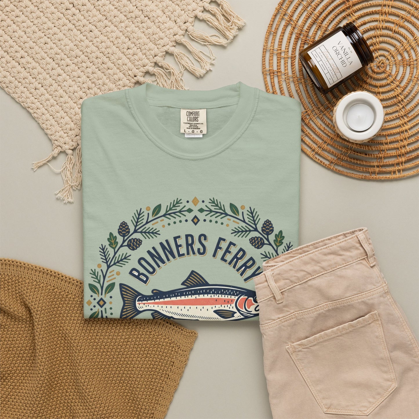 Idaho Bonners Ferry Trout T-Shirt — Vintage Fishing Graphic