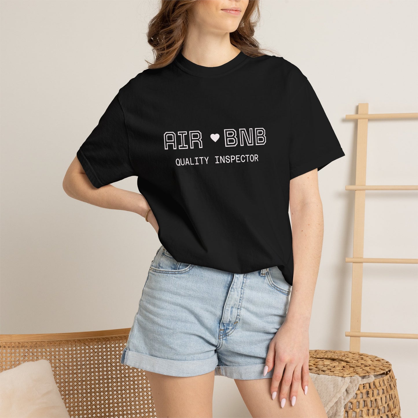 Air BNB Quality Inspector T-Shirt — Vintage Crewneck Tee for Hosts & Travelers
