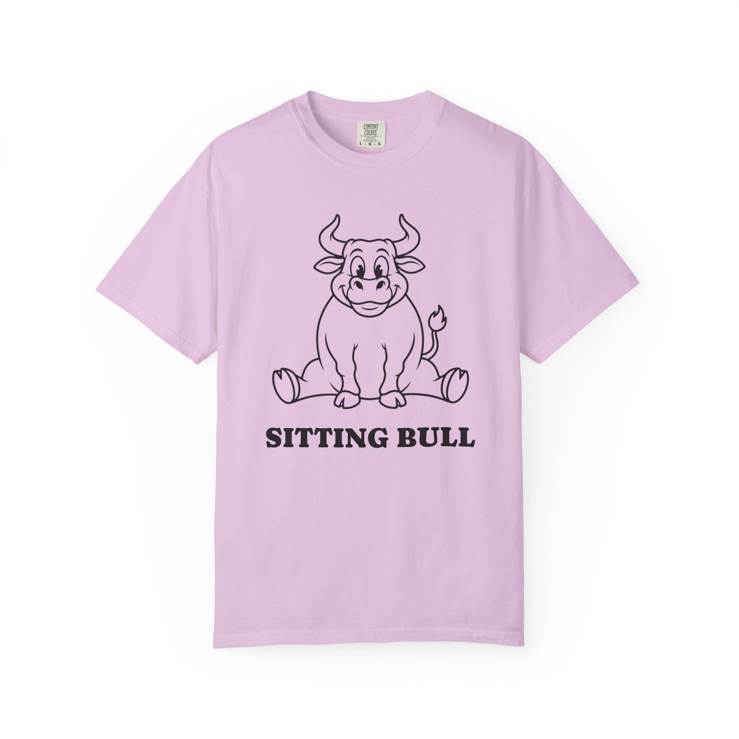 Sitting Bull Cute Cartoon Bull T‑Shirt — Playful Farm Animal Graphic Tee
