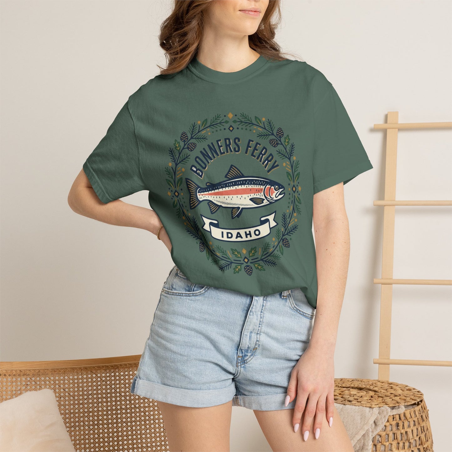Idaho Bonners Ferry Trout T-Shirt — Vintage Fishing Graphic