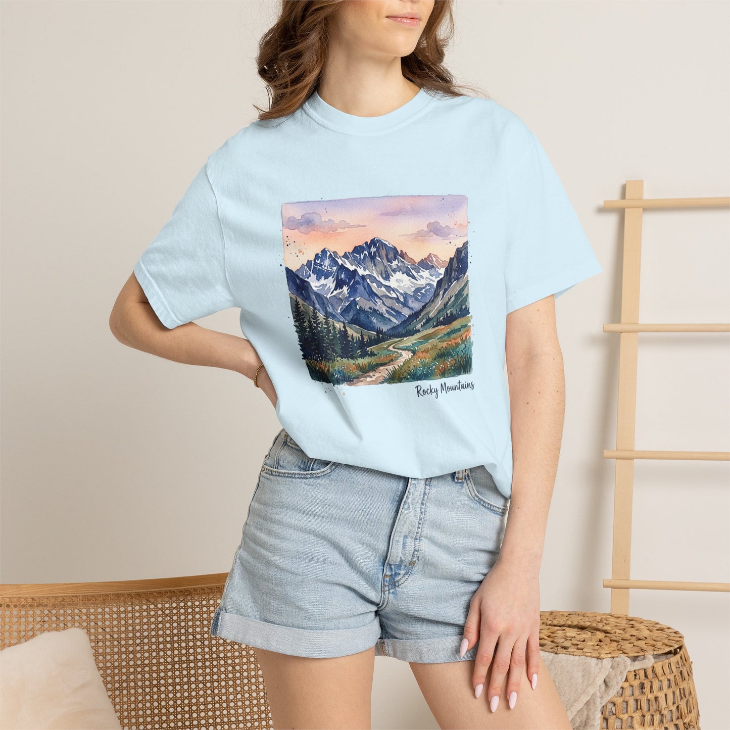 Rocky Mountains Watercolor T-Shirt