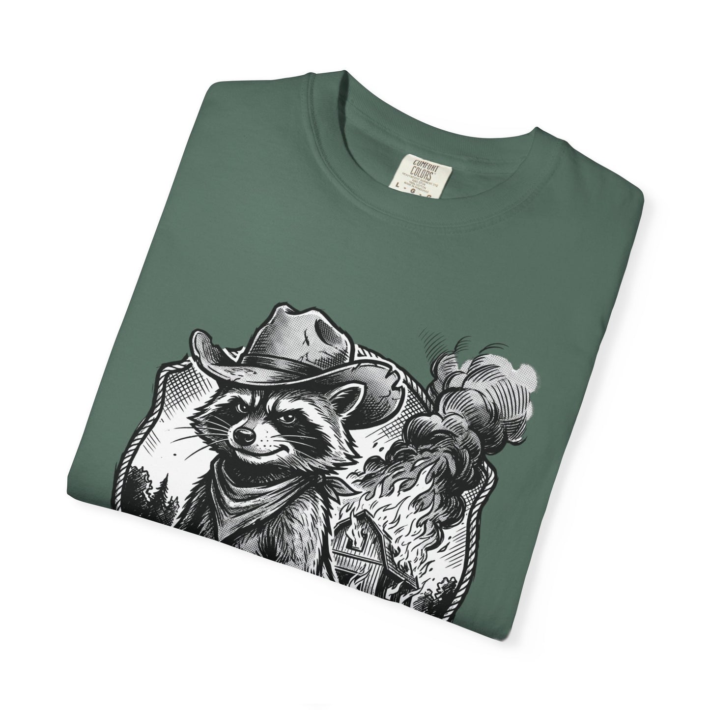 Raccoon Cowboy T‑Shirt — Vintage Western Forest Graphic Tee