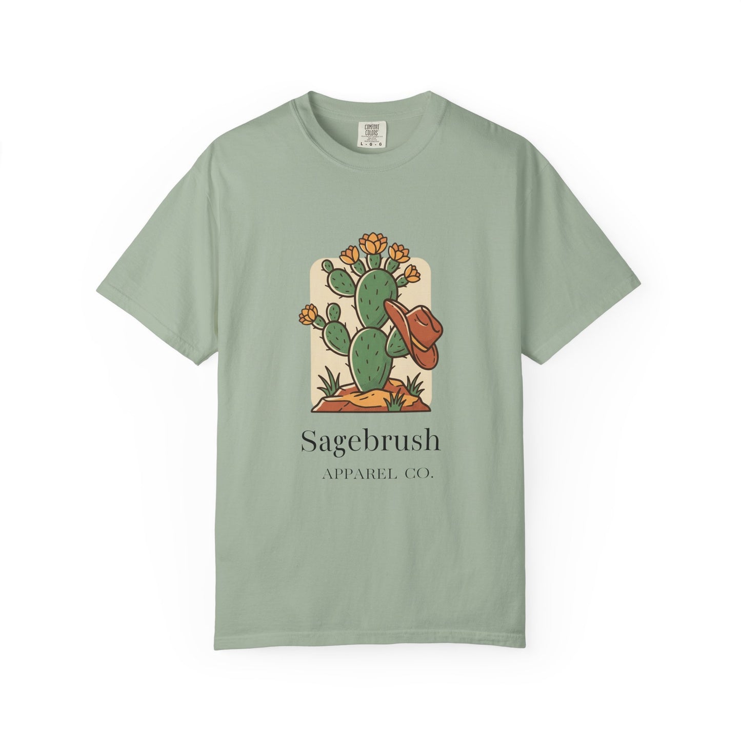 Sagebrush Cactus Graphic T-Shirt — Desert Floral & Cowboy Hat Tee