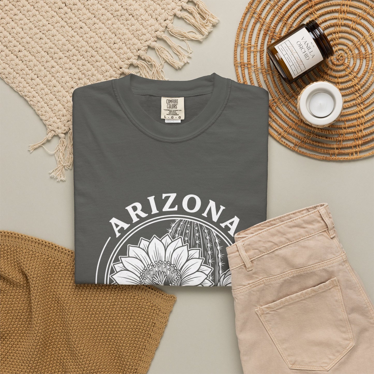 Arizona Saguaro Blossom T-Shirt — Vintage Desert Sunflower Tee