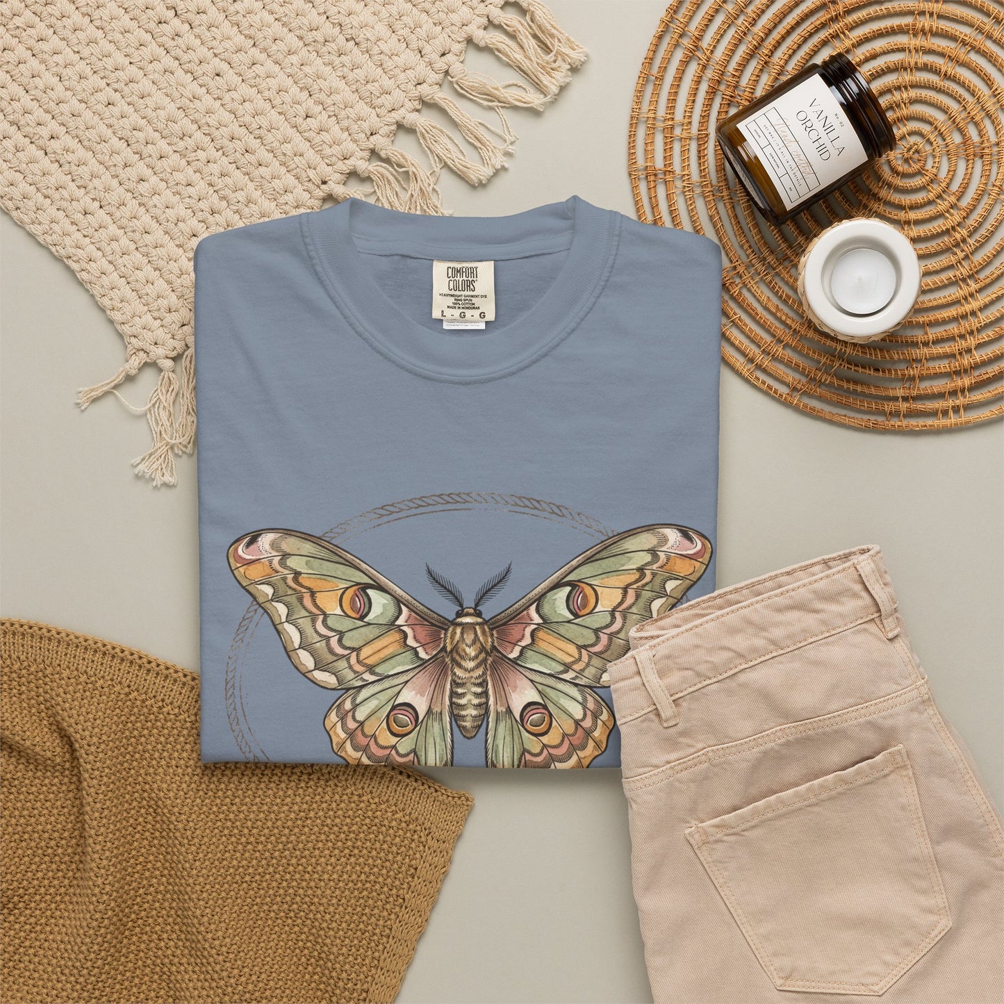Vintage Luna Moth Graphic T-Shirt — Boho Nature Tee