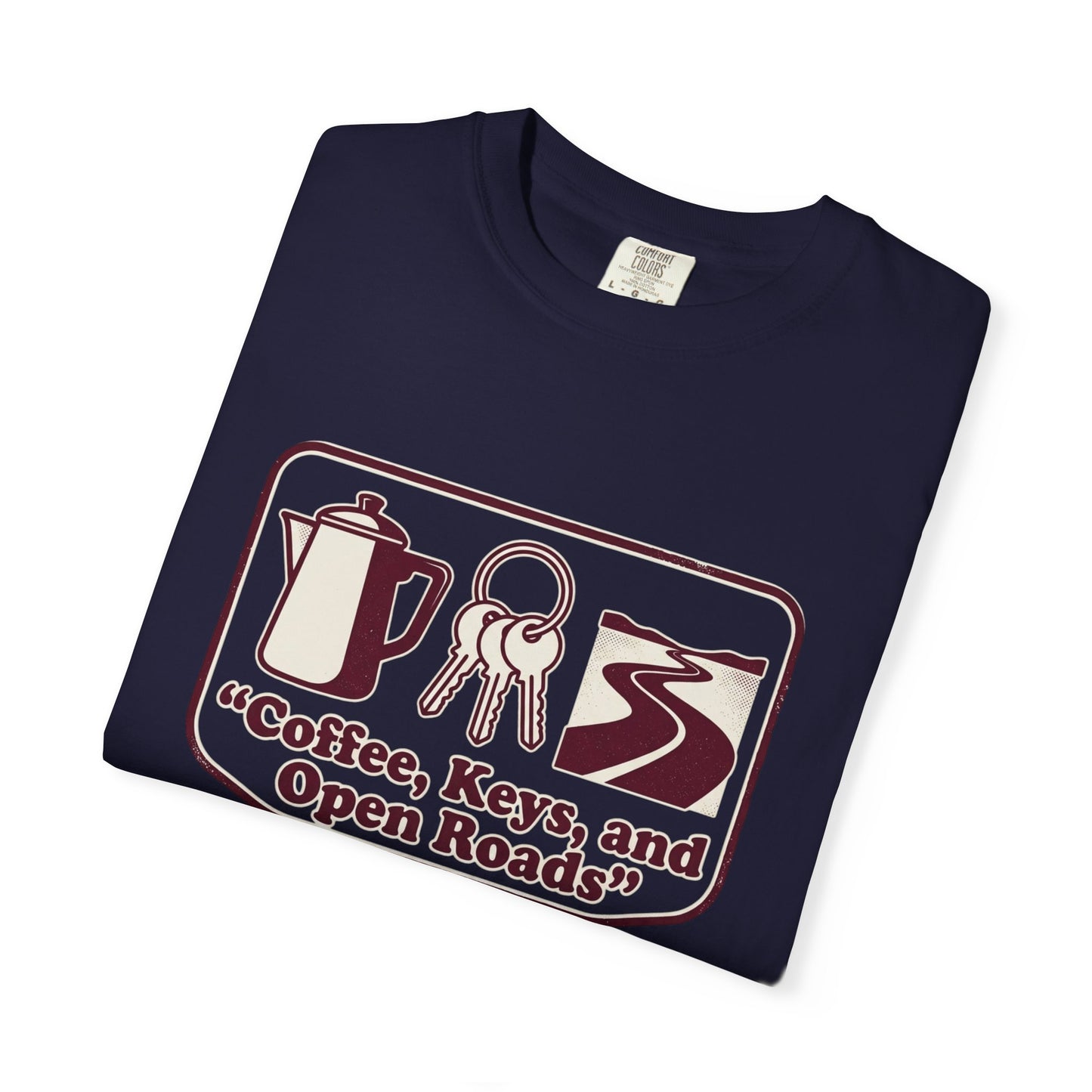 Coffee, Keys & Open Roads T-Shirt