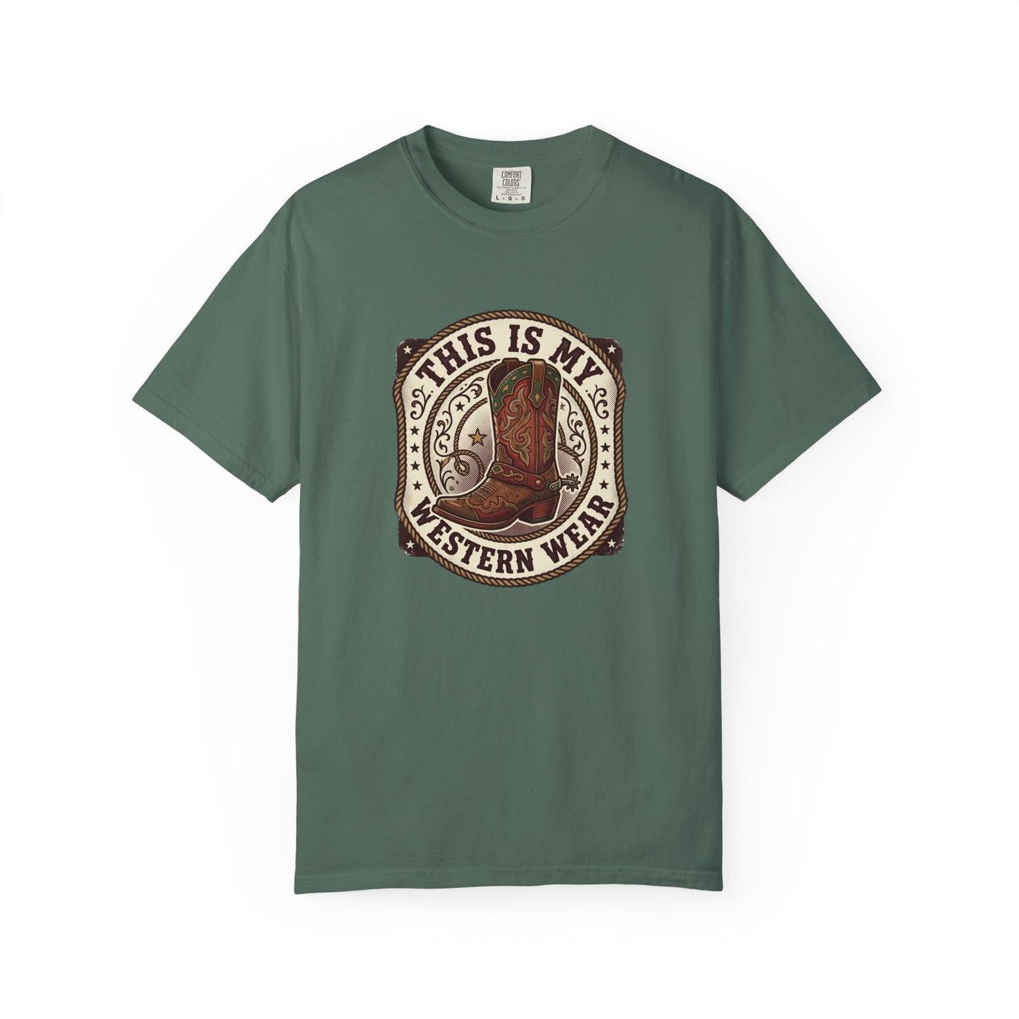 Western Boots Graphic T-Shirt — "This Is My Western Wear" Cowboy Tee