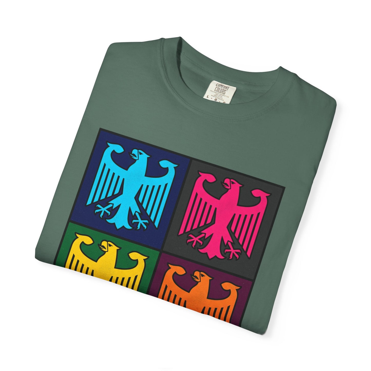 Pop Art Eagle T-Shirt — Colorful Quad Eagle Tee