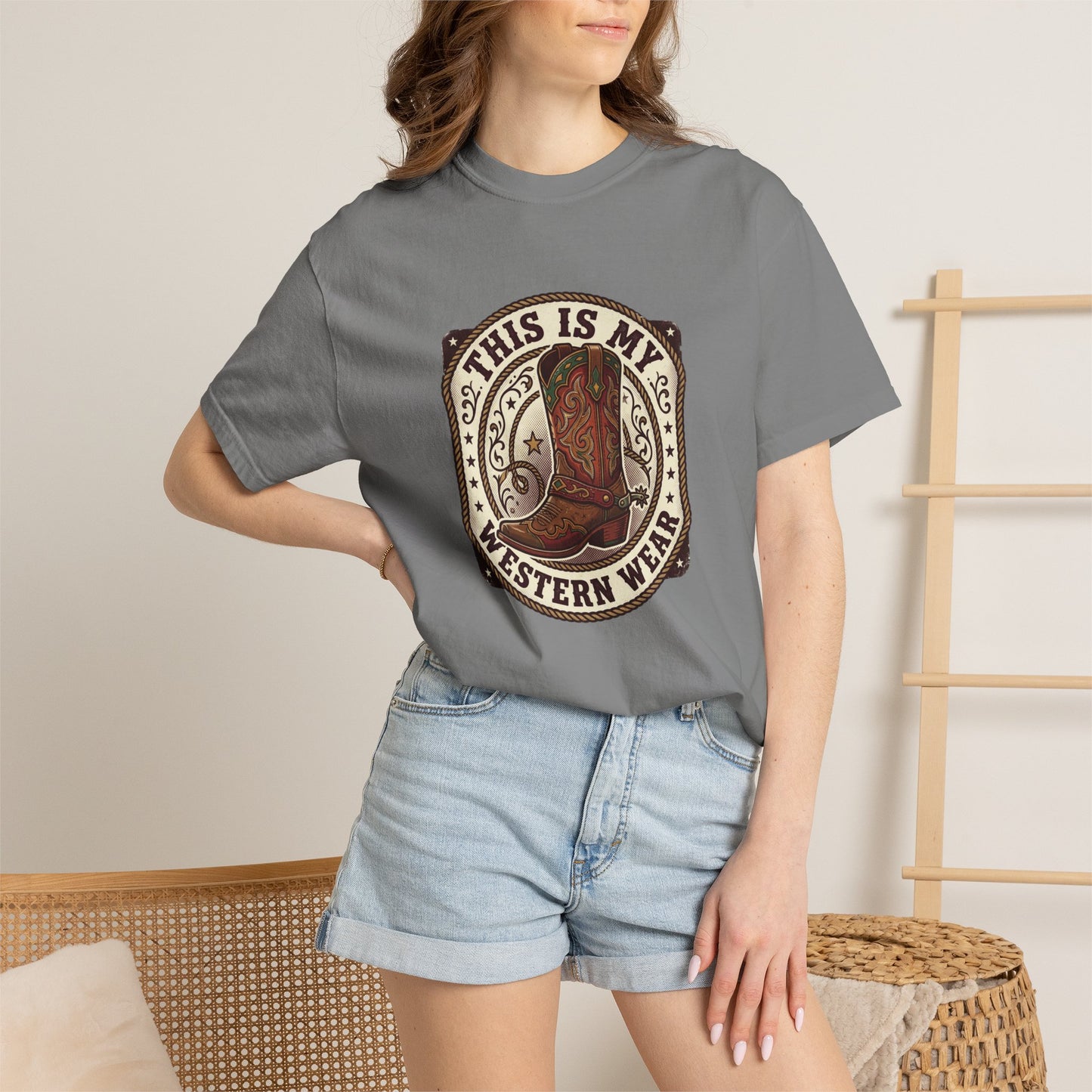 Western Boots Graphic T-Shirt — "This Is My Western Wear" Cowboy Tee