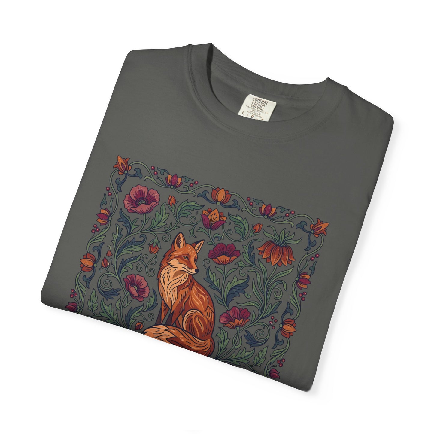 Fox Floral T-Shirt — Vintage Botanical Fox Graphic Tee