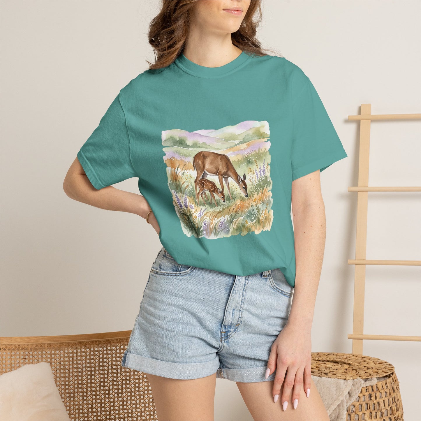 Deer Meadow Vintage-Style T-Shirt