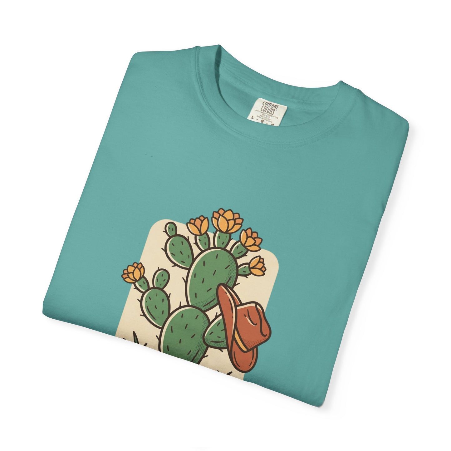Sagebrush Cactus Graphic T-Shirt — Desert Floral & Cowboy Hat Tee