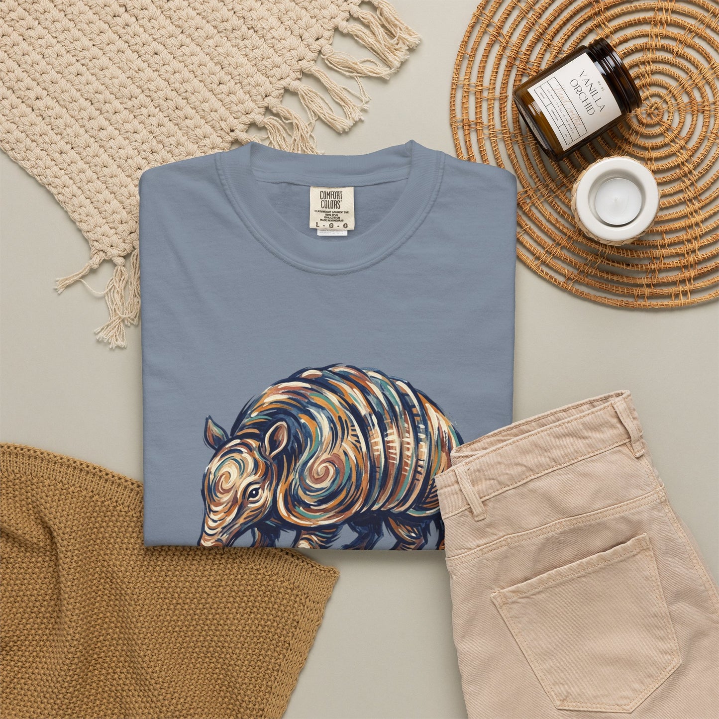 Wander Armadillo T-Shirt — Vintage Animal Graphic Tee for Nature Lovers
