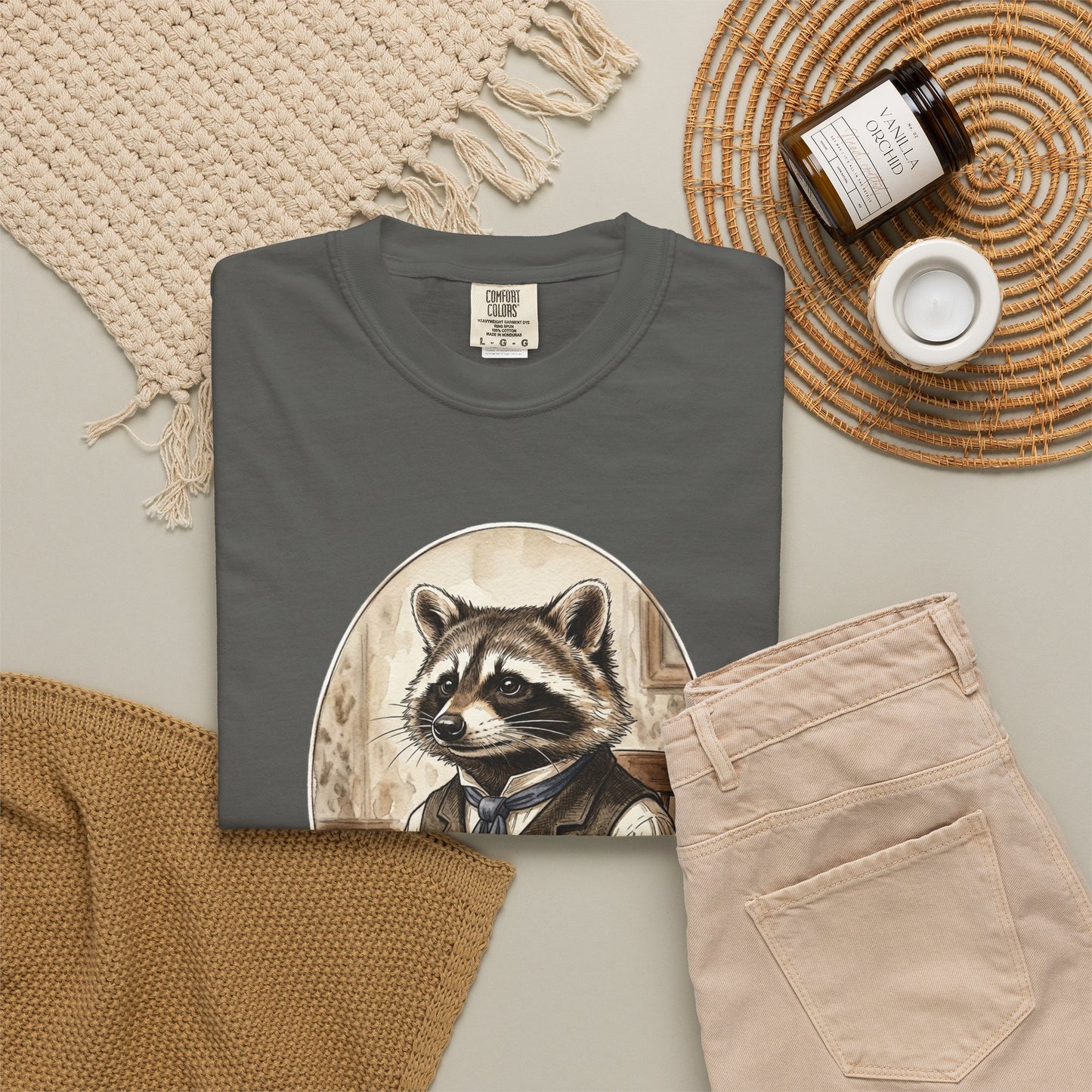 Vintage Raccoon Portrait T-Shirt